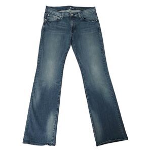 7 For All Mankind Jeans Womens 33x34 Blue A PKT Bootcut Stretch Comfort Denim